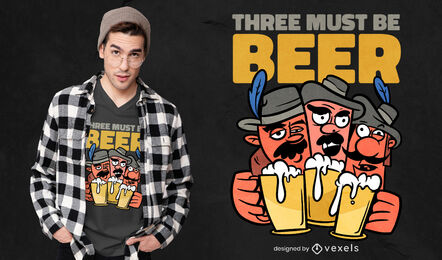 Drei Musketiere Bier T-Shirt Design