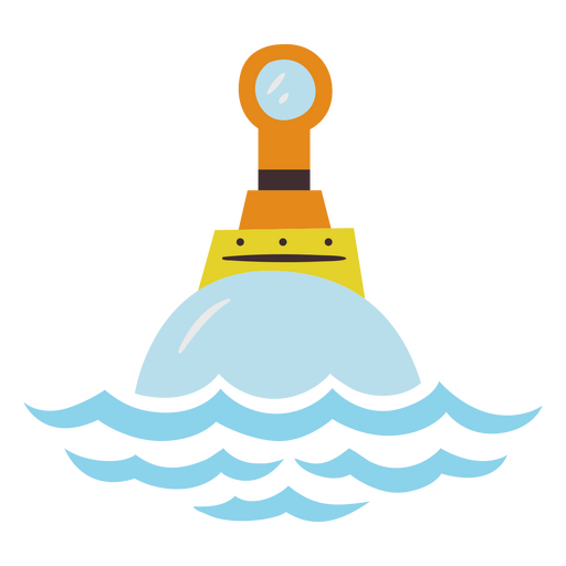 Submarine flat front PNG Design