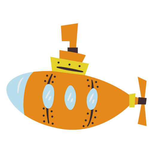 Plano submarino vintage Diseño PNG