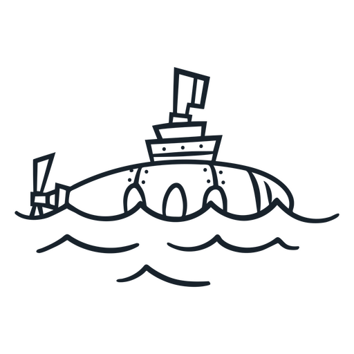 U-Boot-Strichnavigation PNG-Design