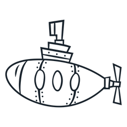 Submarine Stroke Mid Century PNG & SVG Design For T-Shirts