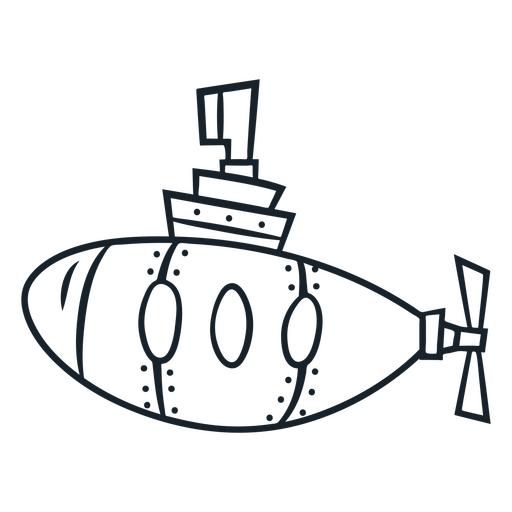 Curso submarino meados do século Desenho PNG