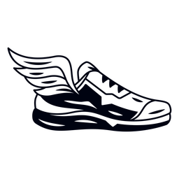 Running marathon wings shoe PNG Design Transparent PNG