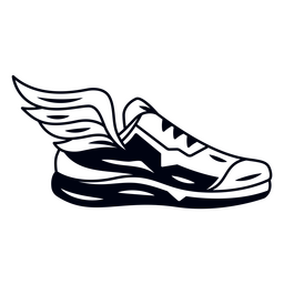 Zapatilla running maratón alas Diseño PNG