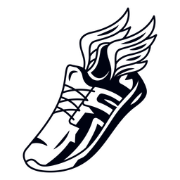 Running marathon fly wings shoe PNG Design