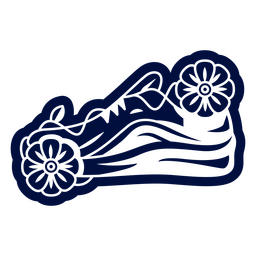 sapato esportivo de flores de maratona Desenho PNG