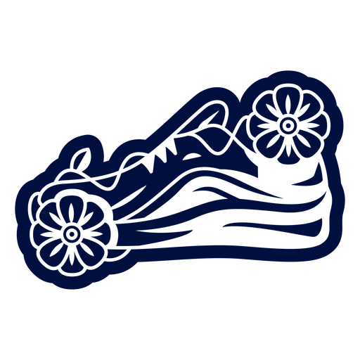 sapato esportivo de flores de maratona Desenho PNG