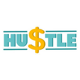 Hustle money quote badge Transparent PNG