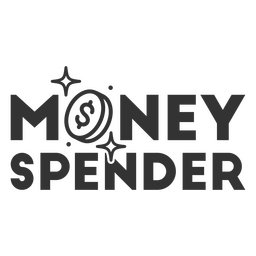 Money spender filled stroke quote PNG Design