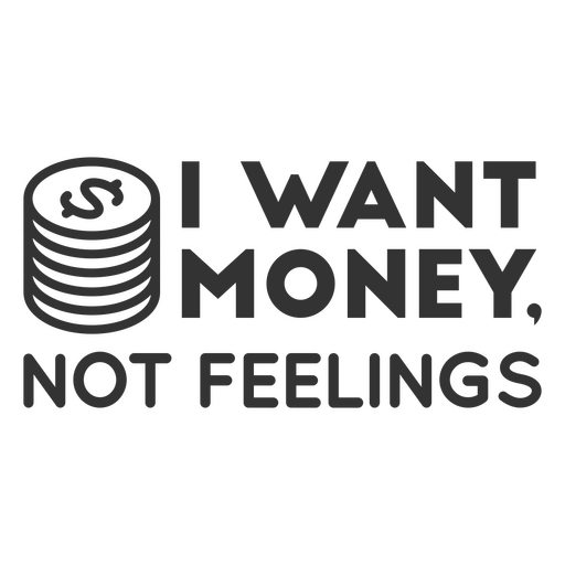 Not feelings filled stroke quote PNG Design