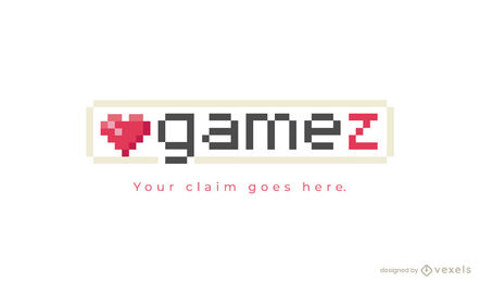 Logotipo do jogo Pixel art coração