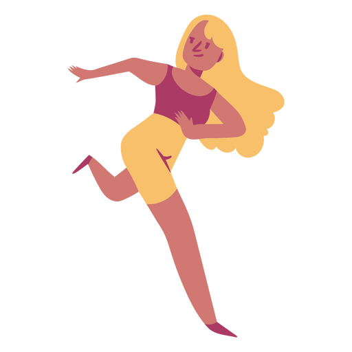 Girl running flat