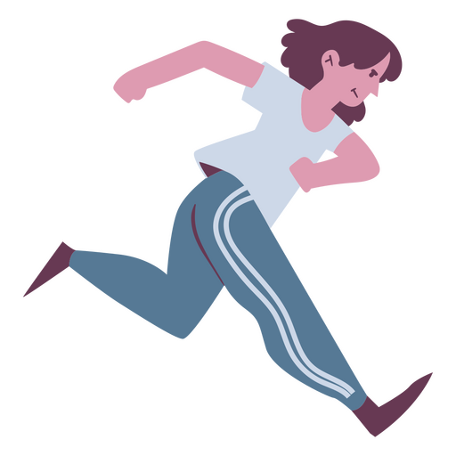 Woman flat running