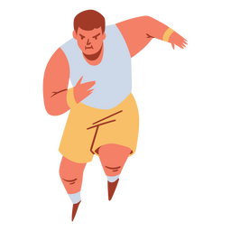 Mann flache Läufer PNG-Design