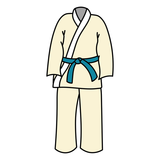 Uniforme de golpe de cor de karatê Desenho PNG