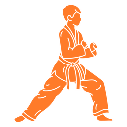 Karate cut out boy PNG Design Transparent PNG
