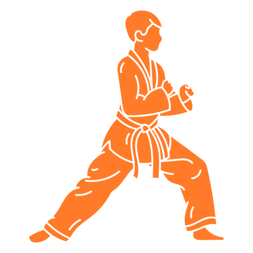 Karate cut out boy PNG Design