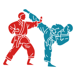 Luta cortada de karatê Desenho PNG