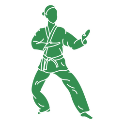 Postura de corte de karatê Desenho PNG