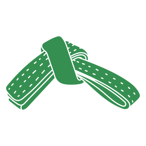 Cinturón verde recortado de kárate Diseño PNG