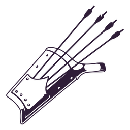 Arrows in arrow holder high contrast PNG Design