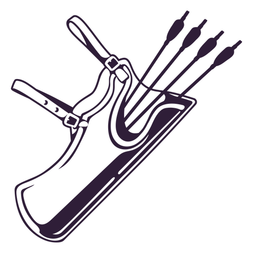 Bolsa de flechas para equipo de tiro con arco con flechas Diseño PNG