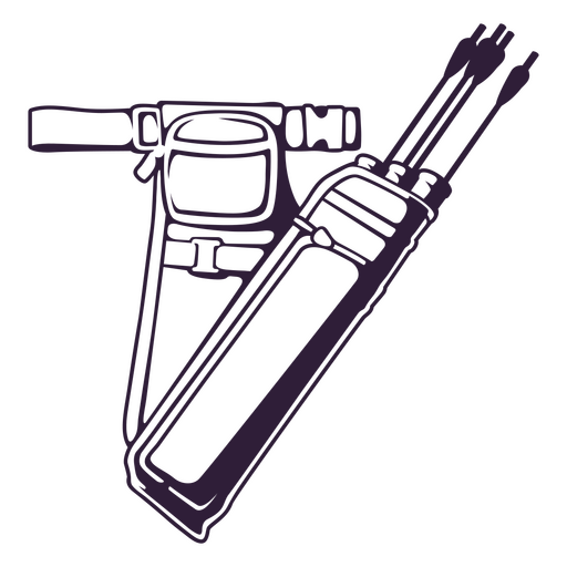 Bolsa de flechas de tiro con arco y cinturón con flechas Diseño PNG