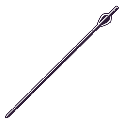 Seta de equipamento de tiro com arco apontando para baixo Desenho PNG