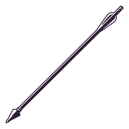 Archery arrow pointing down high contrast PNG Design