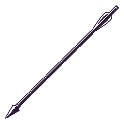 Flecha de tiro con arco apuntando hacia abajo de alto contraste Diseño PNG Transparent PNG