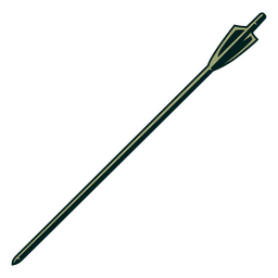 Equipamento de tiro com arco flecha verde escuro Desenho PNG