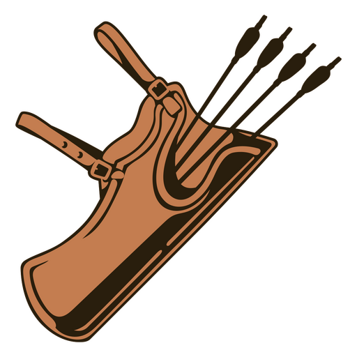Brown-Pfeilbeutel-Bogenschießausrüstung PNG-Design