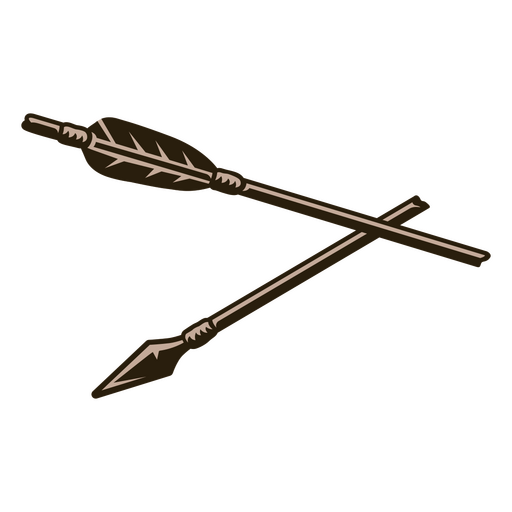 Flecha de tiro com arco dividida ao meio Desenho PNG