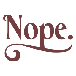 Nope cita antisocial Diseño PNG