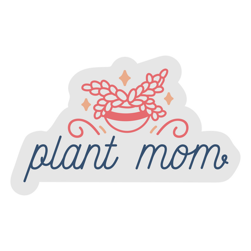 Plant mom family quote lettering PNG Design