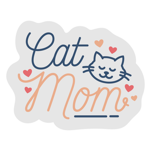 Letras de citação de mãe de gato Desenho PNG