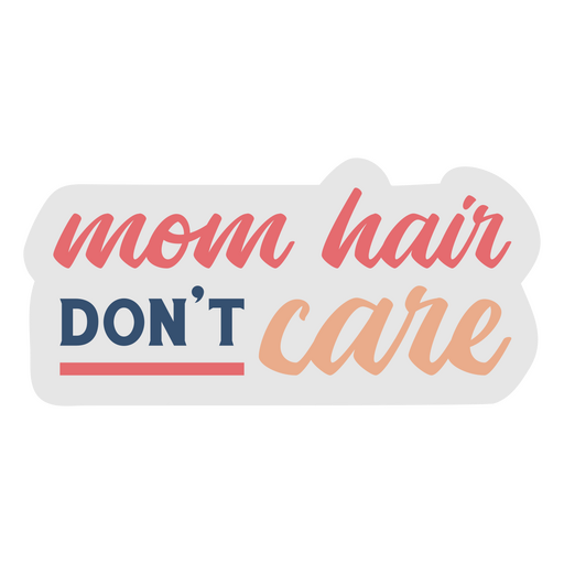 Letras de citação de cabelo de mãe Desenho PNG