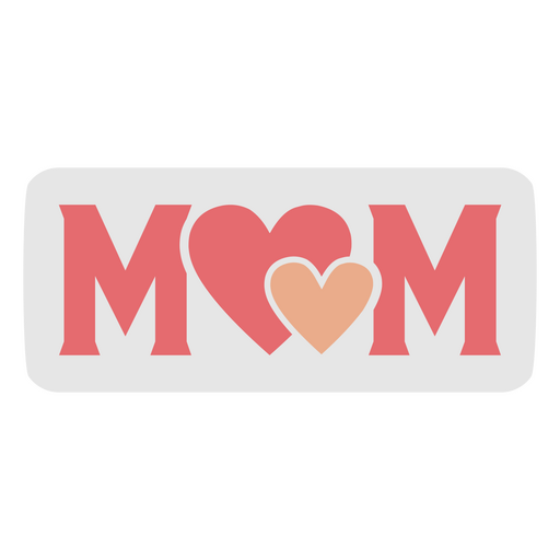 Mom hearts quote lettering PNG Design