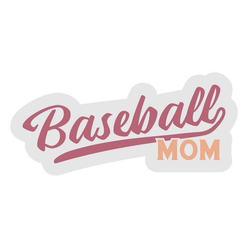 Letras de cita de mamá de béisbol Diseño PNG