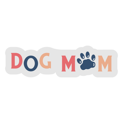 Dog mom family quote lettering PNG Design