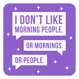 Don't like people antisocial quote badge PNG Design Transparent PNG