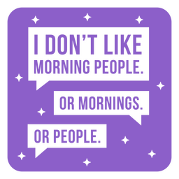 No me gusta la insignia de cita antisocial de la gente Diseño PNG