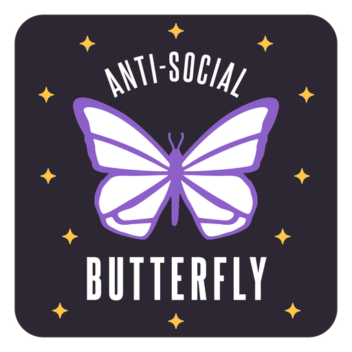 Butterfly antisocial badge