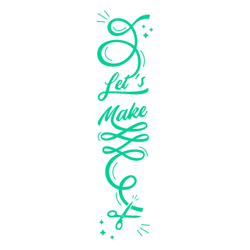 Let's make handmade lettering PNG Design