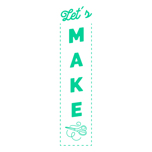 Let's make DIY creativity handmade lettering PNG Design