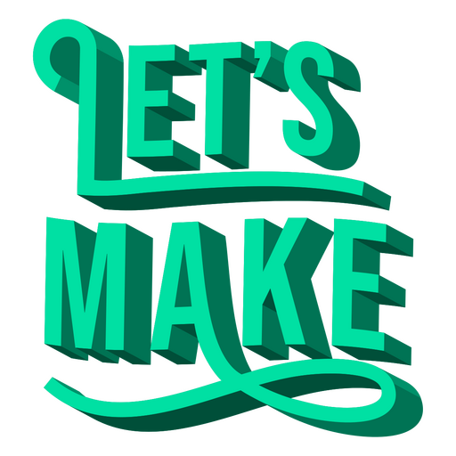 Let's make quote lettering PNG Design