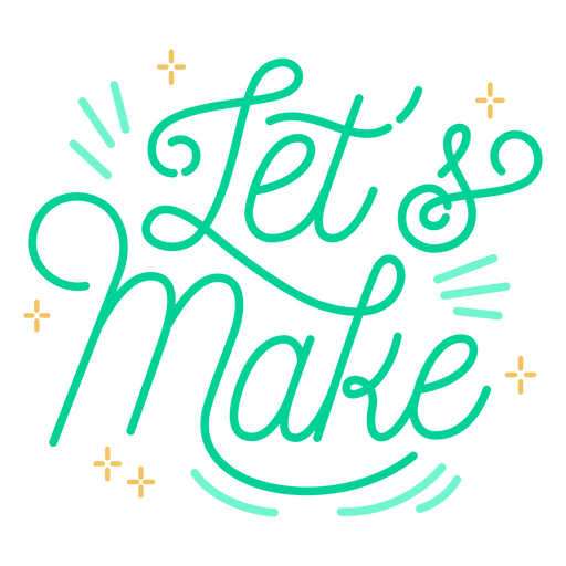 Let's make DIY lettering PNG Design