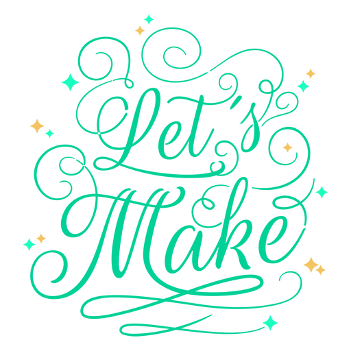 DIY creativity let's make lettering PNG Design