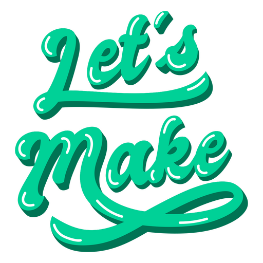 DIY creativity handmade let's make lettering PNG Design