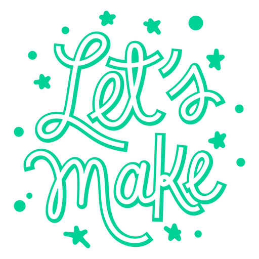 Creativity let's make DIY quote lettering PNG Design